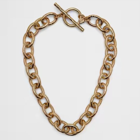 Banana Republic Chunky Toggle Chain Necklace, Gold, NWT - Picture 1 of 4